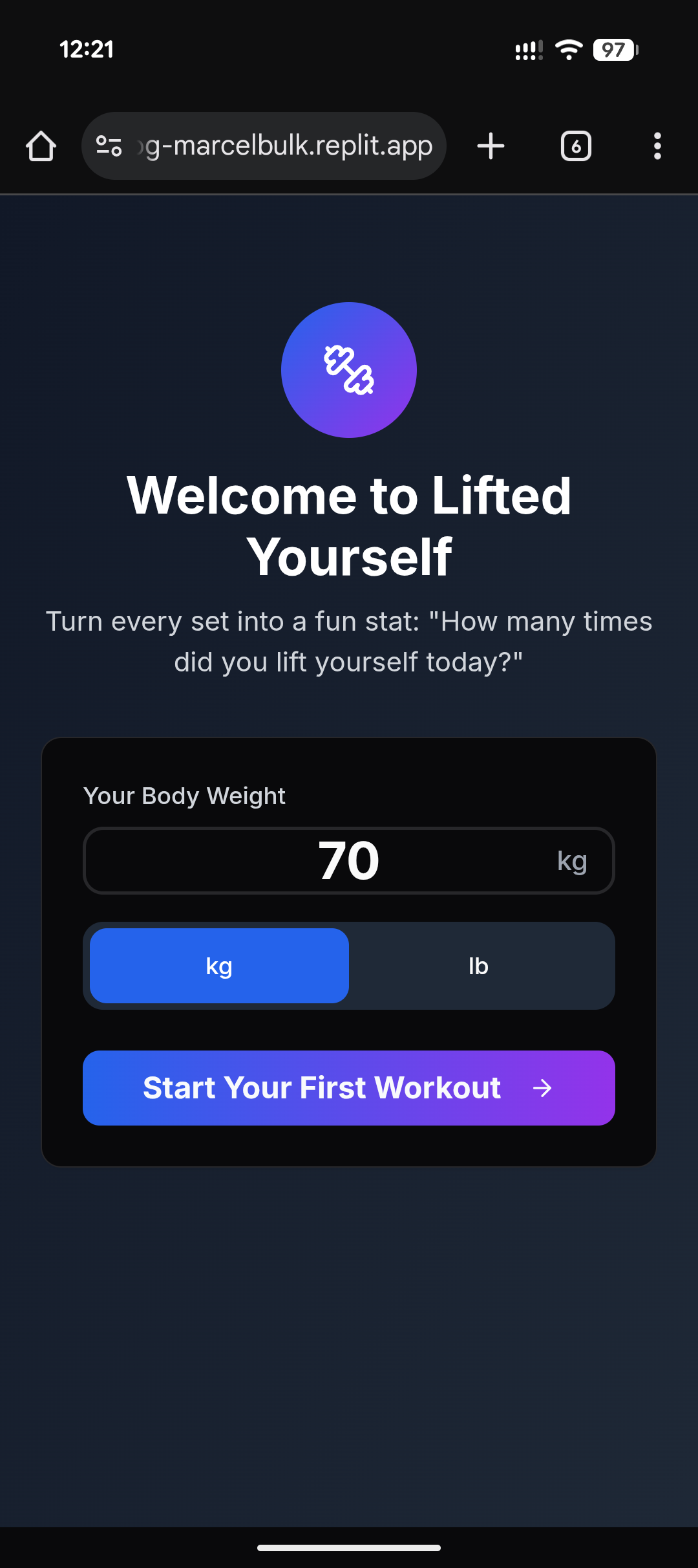 Body Weight Entry